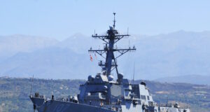 130611-N-MO201-035 SOUDA BAY, Greece (June 11, 2013) The guided-missile destroyer USS Gravely (DDG 107) arrives for a scheduled port visit. Gravely, homeported in Norfolk, Va., is on a scheduled deployment supporting maritime security operations and theater security cooperation efforts in the U.S. 6th Fleet area of responsibility. (U.S. Navy photo by Paul Farley/Released)