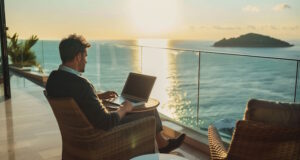 https://www.vecteezy.com/photo/44636902-man-working-on-laptop-on-a-sea-view-balcony-during-golden-hour-symbolizing-remote-work-and-work-life-balance-possibly-near-the-mediterranean