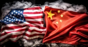 https://www.vecteezy.com/photo/46962430-the-american-and-chinese-flags-are-draped-together-enveloped-in-smoke