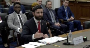 Cam Hamilton, at the time senior official performing the duties of the administrator at FEMA, testifies before a House Appropriations subcommittee on May 7, 2025. (Screenshot from House webcast)