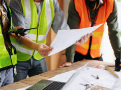 https://www.vecteezy.com/photo/22179823-contractor-and-architect-looking-at-plan-tablet-laptop-and-talking-about-working-on-big-project-building-in-construction-process-interior-team-work