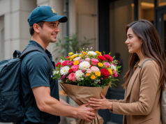 https://www.vecteezy.com/photo/55099551-a-male-courier-in-a-cap-delivers-a-bouquet-of-flowers-to-young-woman-a-floral-gift-for-a-celebration