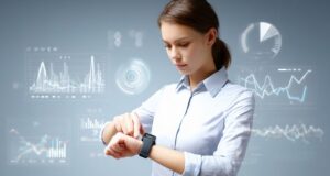 https://www.vecteezy.com/photo/65704370-a-woman-wearing-a-shirt-and-looking-at-her-wrist