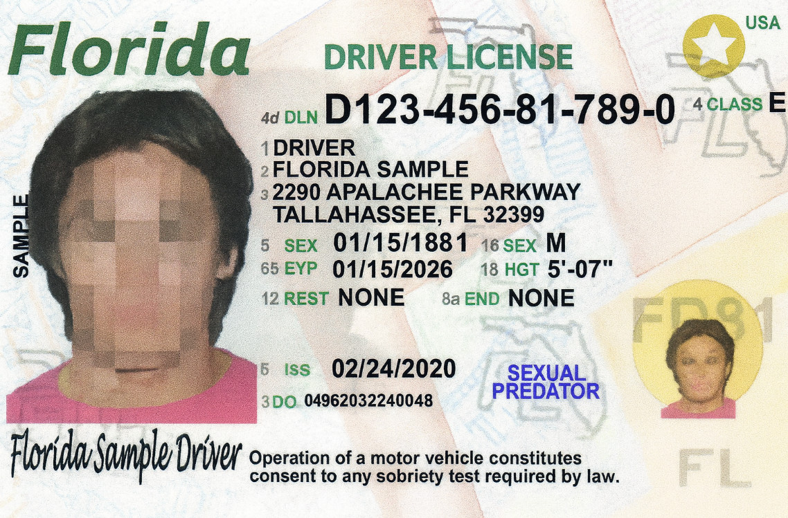 Florida Can Keep 'Sexual Predator' Marking On Driver's Licenses