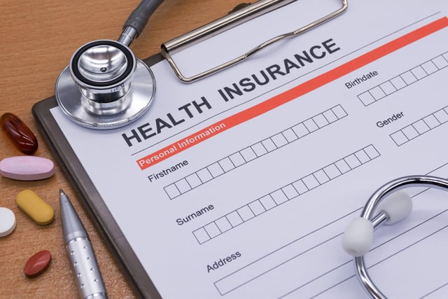 Health insurance paperwork, medicine, stethoscope. Health insura https://www.vecteezy.com/photo/7182778-health-insurance-paperwork-medicine-stethoscope-health-insurance-claim-concept