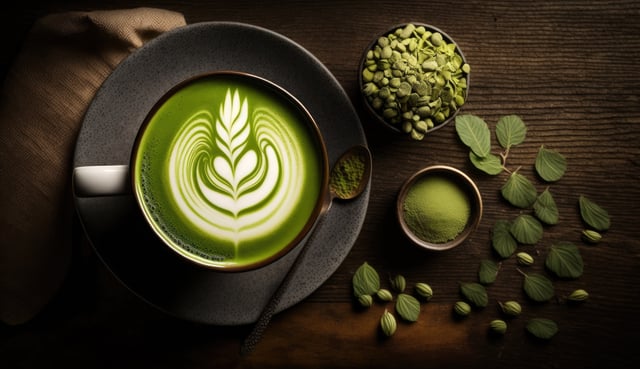 https://www.vecteezy.com/photo/22993483-matcha-green-tea-with-latte-art-foam-in-cup-with-powder-on-dark-wooden-table-latte-art-hot-green-tea-milk-soy-milk-morning-traditional-beverage-with-generative-ai