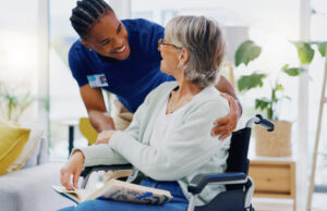 https://www.freepik.com/premium-photo/black-man-caregiver-old-woman-wheelchair-talking-speaking-homecare-rehabilitation-together-medical-healthcare-advice-male-nurse-nursing-helping-elderly-patient-with-disability_73734075.htm#fromView=search&page=1&position=19&uuid=7b5d3c2f-04a5-4482-ab82-ca4775064932&query=elder+person+and+aide