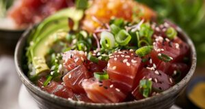 https://www.vecteezy.com/photo/49109577-a-delicious-and-healthy-poke-bowl-with-tuna-avocado-cucumber-edamame-carrots-and-sesame-seeds