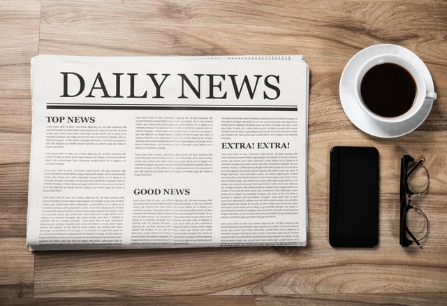 Newspaper with the headline News and glasses and coffee cup on w https://www.vecteezy.com/photo/11568162-newspaper-with-the-headline-news-and-glasses-and-coffee-cup-on-wooden-table-daily-newspaper-mock-up-concept