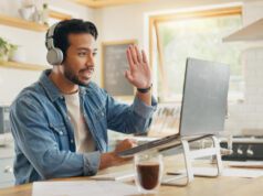 https://www.freepik.com/premium-photo/remote-work-from-home-talking-man-with-laptop-video-call-social-media-with-online-meeting-male-person-entrepreneur-employee-with-pc-conversation-webinar-with-internet-connection_173415471.htm#fromView=search&page=1&position=9&uuid=1073f36c-527c-48ab-a87b-b20fc26a2fa4&query=Video+remote+interpreter