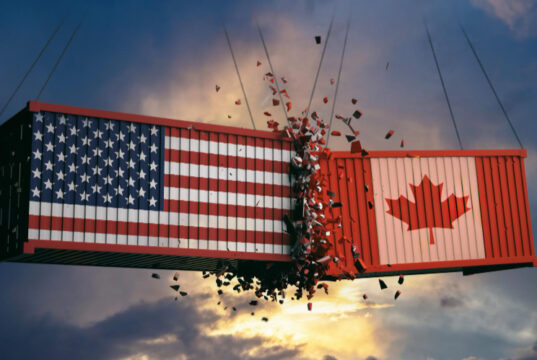https://www.freepik.com/premium-photo/usa-canada-relation-us-america-canadian-flags-crashed-containers-sky_413343931.htm#fromView=search&page=1&position=6&uuid=a7840098-7d7a-4a0b-b4eb-62c36f6edeeb&query=canada+US+tariff+war