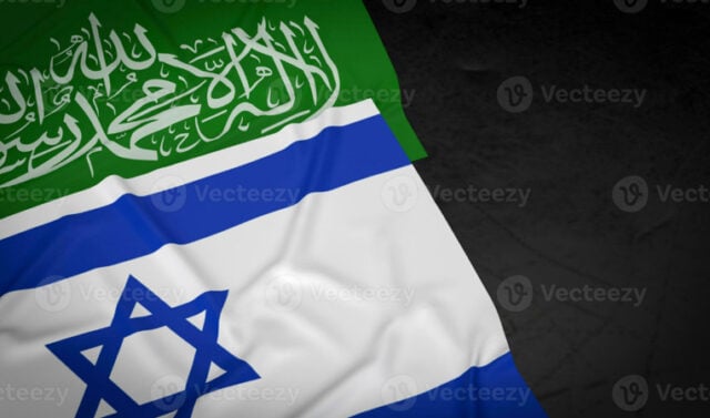 Hamas Israel Flags https://www.vecteezy.com/photo/30801311-the-flag-for-israel-and-hamas-is-a-protracted-and-deeply-entrenched-political-and-military-3d-rendering