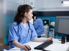 https://www.freepik.com/free-photo/caucasian-nurse-checking-appointments-list-computer-monitor-sitting-clinic-desk-focused-adult-woman-healthcare-expert-working-medical-office-with-stethoscope-around-neck_51112275.htm#fromView=search&page=1&position=7&uuid=fb393ccc-00d1-4187-9270-ede2e328a5fe&query=nurse+computer