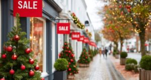 https://www.vecteezy.com/photo/69725489-christmas-trees-decorated-with-red-baubles-and-sale-signs-along-shopping-street
