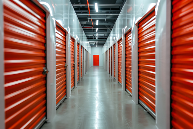 https://www.vecteezy.com/photo/46287090-red-storage-units-in-corridor