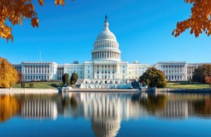 Government Shutdown Disrupts Air Travel, Federal Services, and Public Assistance https://www.vecteezy.com/photo/58297933-united-states-capitol-building-reflecting-on-the-water-in-autumn