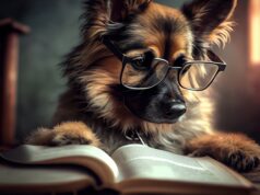 https://www.vecteezy.com/photo/22709021-generative-ai-illustration-of-intelligent-serious-dog-in-glasses-reading-a-book-volumn-light