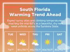 South Florida Warming Trend Ahead
