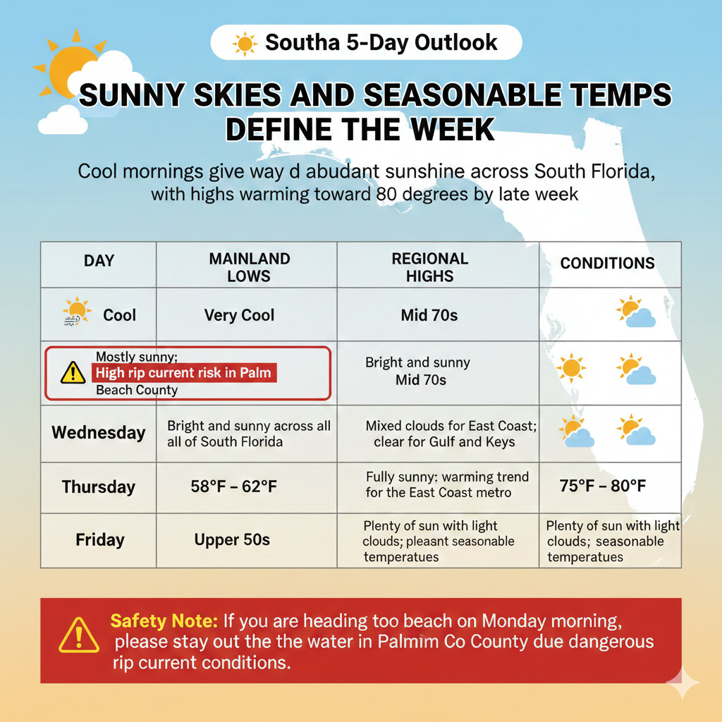 Sunny Skies and Seasonable Temps Define the Week Ahead - South Florida ...