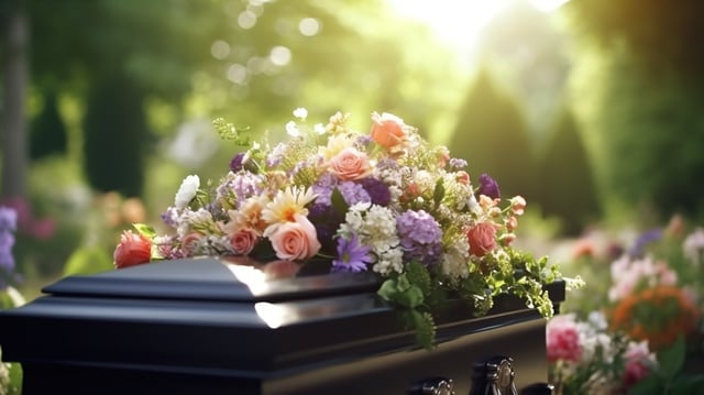 https://www.vecteezy.com/photo/28861214-generative-ai-flowers-on-a-coffin-in-the-funeral-or-burial-services-at-cemetery-casket-with-flowers