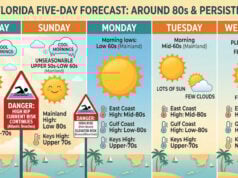South Florida Weather: Abundant Sunshine and Rising Temperatures Ahead with Persistent Atlantic Beach Rip Current Hazards