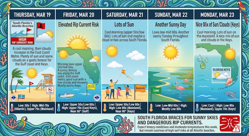 High Risk Rip Current Area Florida South Florida Braces for Sunny Skies and Dangerous Rip Currents - South ...