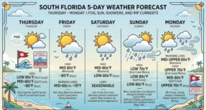 South Florida Weather: From Morning Mist to Weekend Showers and Gusty Winds