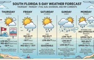 South Florida Weather: From Morning Mist to Weekend Showers and Gusty Winds