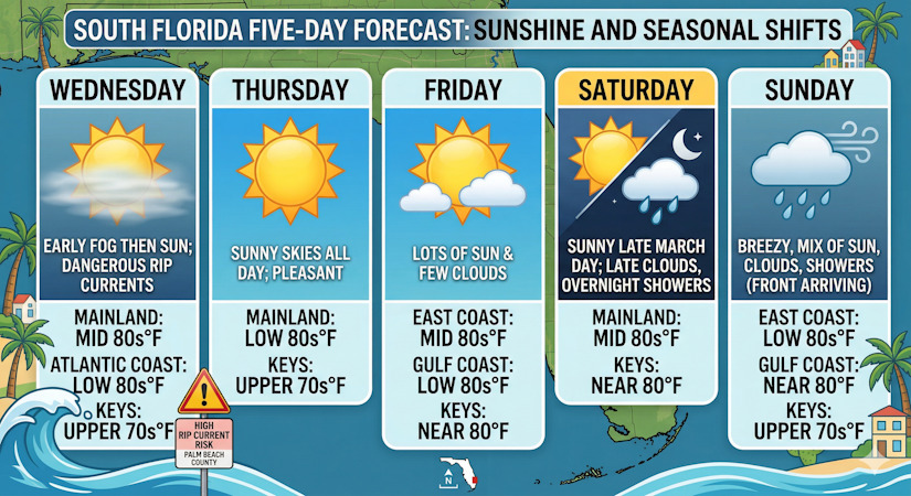 Sunny Skies And Beach Hazards Define The Week - South Florida Reporter