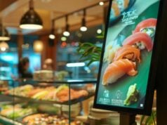 5 Types Of Businesses That Would Benefit From Digital Signage Software https://www.vecteezy.com/photo/50696061-a-digital-sushi-menu-at-a-restaurant-highlights-various-sushi-rolls-positioned-on-the-counter-with-a-blurred-interior-background-glass-case-shows-more-options