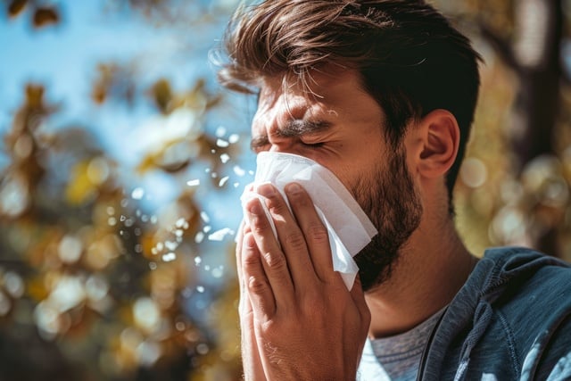 https://www.vecteezy.com/photo/46518915-a-handsome-man-is-blowing-his-nose-with-a-tissue-during-spring-allergy-season-flowers-blossom-exhausted-and-uncomfortable-allergens-in-air-disease-and-sickness