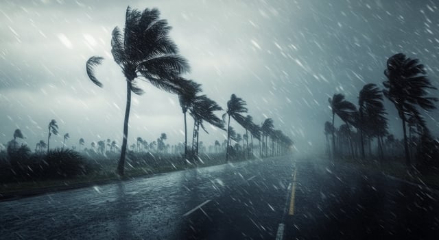 https://www.vecteezy.com/photo/51103203-stormy-weather-brings-heavy-rain-and-strong-winds-along-a-coastal-road-lined-with-palm-trees