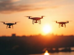 ZenaTech Launches 23rd Global Drone-as-a-Service (DaaS) Hub in Orlando to Target Government and Defense Contracts Through Drone Operations https://www.vecteezy.com/photo/59966413-three-drones-flying-in-the-air-at-sunset