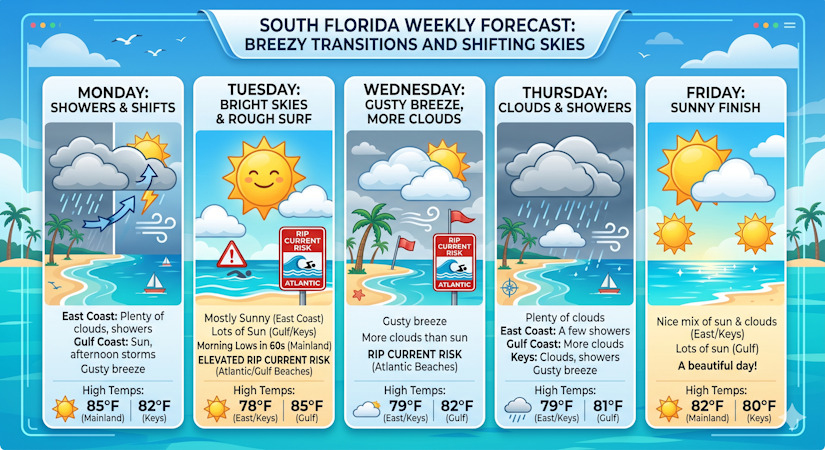 Breezy Transitions and Shifting Skies: Your South Florida Weekly ...