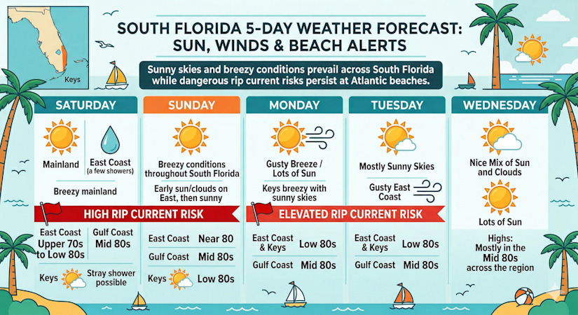 South Florida Outlook: Radiant Sun and Brisk Winds Dominate the ...