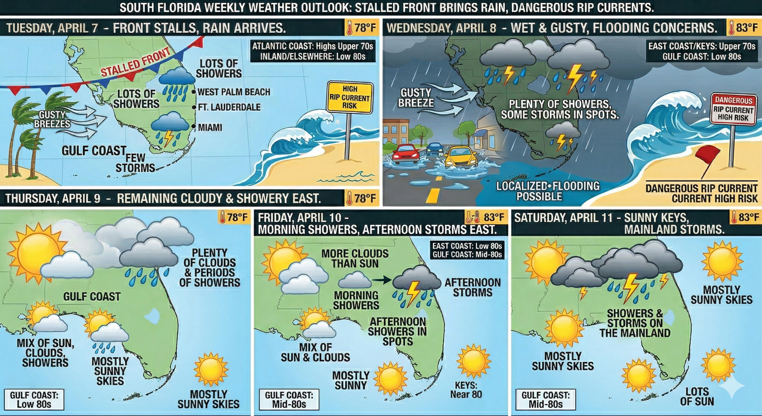 Persistent Storms and Dangerous Rip Currents Threaten South Florida ...