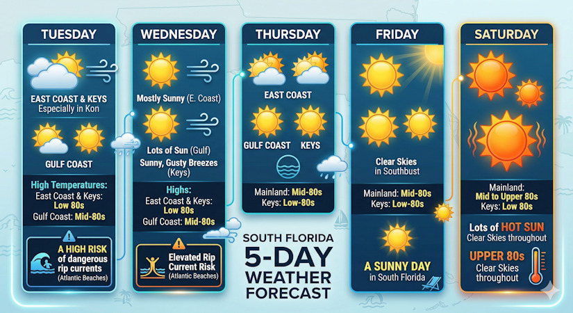 South Florida Weather: Breezy Hazards Give Way to a Sizzling Weekend ...