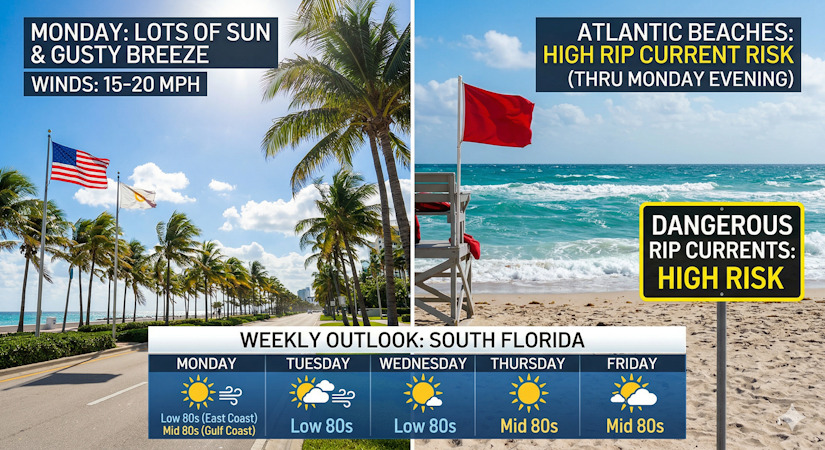 Abundant Sunshine Paired With Hazardous Rip Currents and Gusty Winds ...