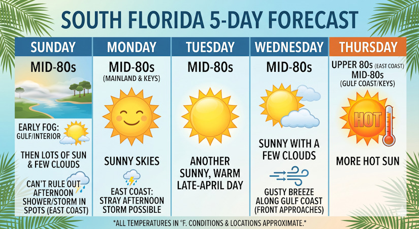 Sunny Skies And Warm Temperatures Highlight The South Florida Forecast ...