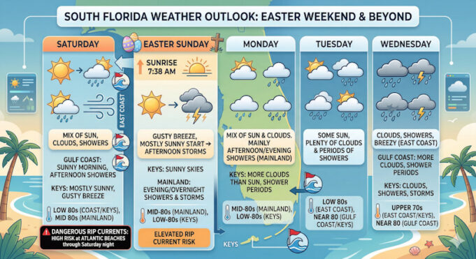 South Florida Easter Weekend Outlook: Sun, Storms, and Dangerous Rip ...