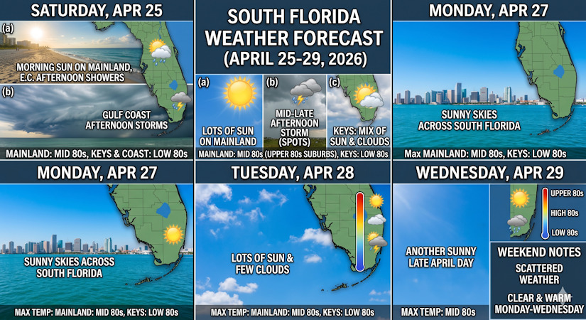 Sunny Skies Dominate South Florida Forecast Despite Scattered Weekend ...