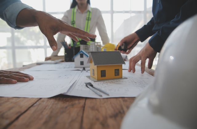 https://www.vecteezy.com/photo/40995828-construction-and-structure-concept-of-engineer-or-architect-meeting-for-project-working-with-partner-and-engineering-tools-on-model-building-and-blueprint-in-working-site-contract-for-both-companies