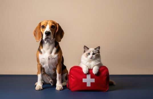 https://www.vecteezy.com/photo/72892297-faithful-beagle-dog-and-fluffy-ragdoll-kitten-sitting-with-a-red-first-aid-kit-for-pet-health