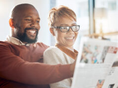 https://www.magnific.com/premium-photo/happy-black-couple-reading-newspaper-magazine-home-sofa-while-relax-news-living-furniture-idea-love-smile-woman-man-happiness-house-bonding-family-time-romance_37537827.htm#fromView=search&page=1&position=5&uuid=28813b36-098c-40a8-8287-187a4836f170&query=people+newspaper