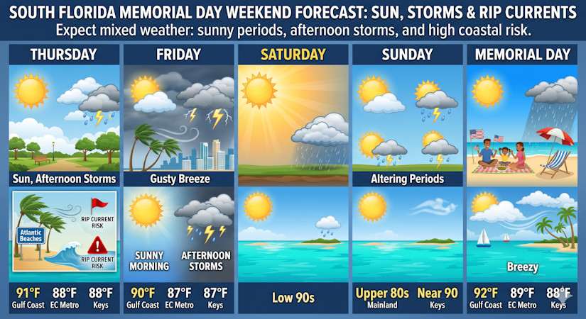 Sun, Storms, and High Rip Current Risks Define the Holiday Weekend ...