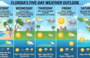 Sun, Gusty Breezes, and Shifting Storms Anchor the Week’s Forecast