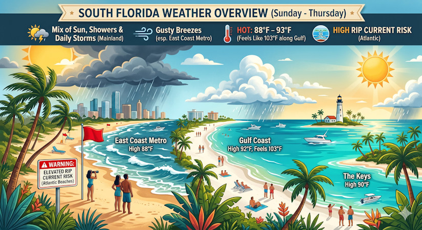 South Florida Weather: A Week of Sizzling Sun, Daily Storms, and ...