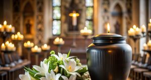 https://www.vecteezy.com/photo/50751423-cremation-urn-with-white-lilies-and-burning-candles-in-church-setting-ashes-and-white-flowers