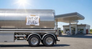 https://www.vecteezy.com/photo/78269850-oil-price-global-crisis-fuel-tanker-truck-empty-at-gas-station-shortage-worry