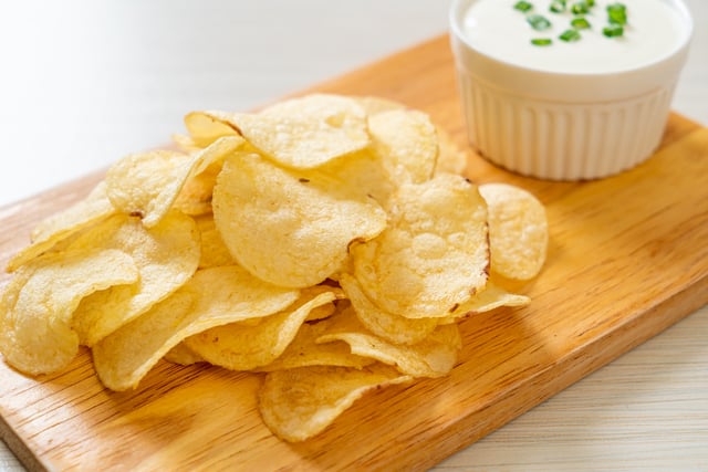 https://www.vecteezy.com/photo/2529589-potato-chips-with-sour-cream-dipping-sauce